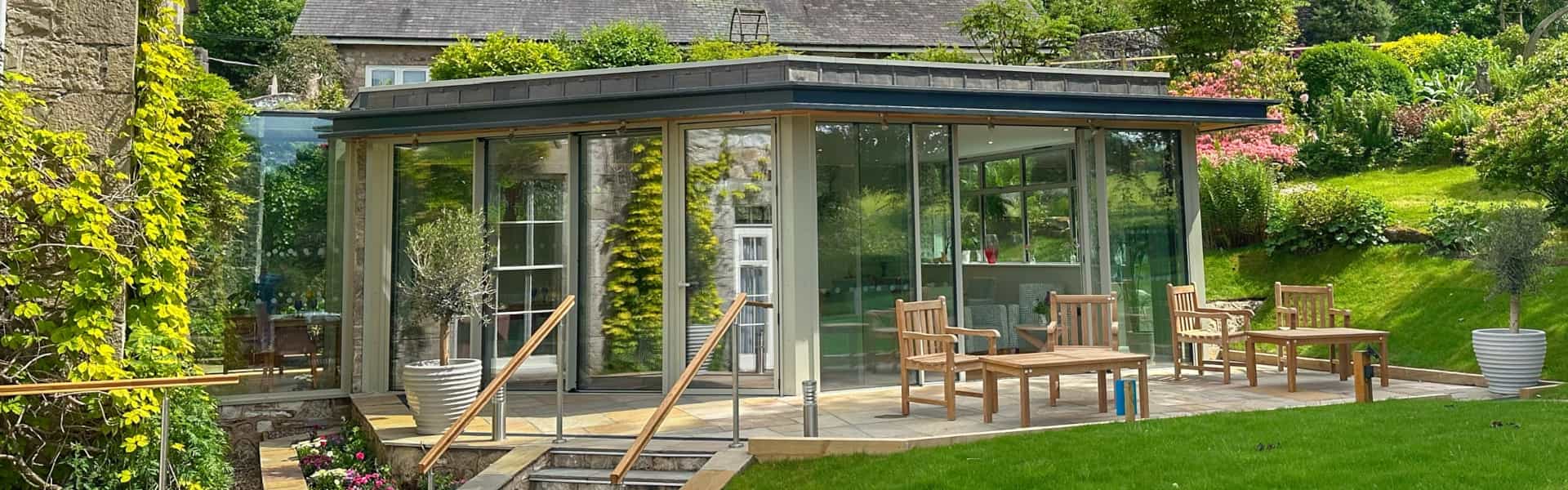 The Garden Restaurant from the hotel gardens