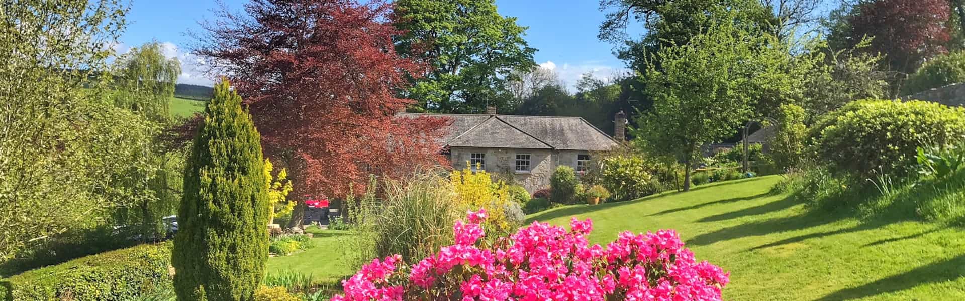 The gardens at Pen-y-Dyffryn